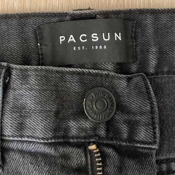 PacSun Stacked Skinny High-Rise Faded Black Jeans - Picture 4 of 7
